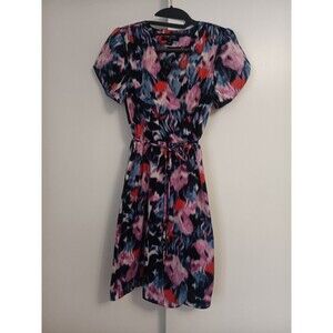 vintage style 2P midi Dress- floral art print- boho prairie fairycore